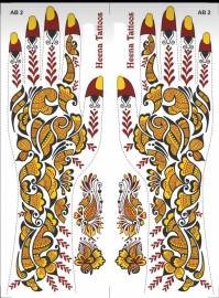 Water Transfer Tattoos - Henna Designs